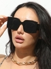 Square Shape Wide Leg Frame Sunglasses