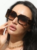 Square Shape Wide Leg Frame Sunglasses