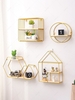 Square Shaped Double Shelf Home Decor Wall Art Storage Rack