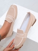 Square Toe Fly Weaving Flat Loafers
