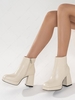 Square Toe Platform Chunky Heel Boots