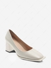 Square Toe Retro Chunky Heel Pumps