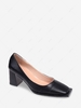 Square Toe Solid Color Pumps