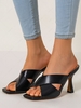 Square Toe Stiletto Heels Sandals