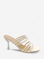 Square Toes Multi-strap Low Heel Sandals