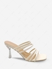 Square Toes Multi-strap Low Heel Sandals