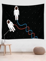 Star and Astronauts Print Tapestry