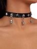 Star Astronaut Charm PU Choker Necklace
