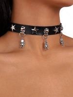 Star Astronaut Charm PU Choker Necklace