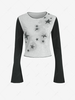 Star Colorblock Flare Sleeve Tee L