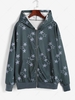 Star Full Zip Pockets Hoodie S Dark gray