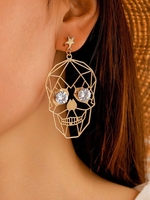 Star Hollow Out Skull Earrings
