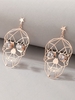 Star Hollow Out Skull Earrings