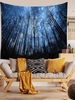Starry Sky and Forest Print Tapestry