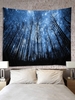 Starry Sky and Forest Print Tapestry