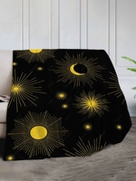 Stars Sun Sun Pattern Plush Blanket