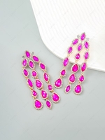 Statement Rhinestone Crystal Cluster Waterdrop Earrings