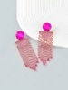 Statement Rhinestone Fringe Earrings