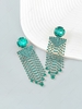 Statement Rhinestone Fringe Earrings