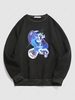 Statue Renaissance Print Fleece Sweatshirt 2xl Black