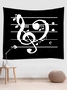 Stave Print Colorblock Tapestry
