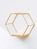 Stereoscopic Hexagonal Shape Wall Storage Holder Rack with Wooden Board