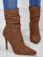 Stiletto Heel Pointed Toe Suede Boots