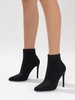 Stiletto Heel Pointed Tow Stretch Knit Ankle Boots