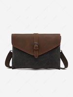 Stitching Canvas Envelope Bag with Belt