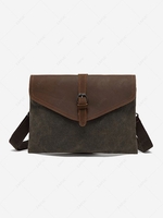 Stitching Canvas Envelope Bag with Belt