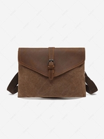 Stitching Canvas Envelope Bag with Belt