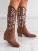 Stitching Embroidered Western Cowboy Boots