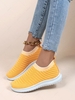 Stitching Knit Detail Breathable Shoes