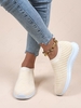 Stitching Knit Detail Breathable Shoes