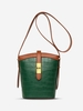 Stone Embossed Crossbody Bucket Bag