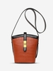 Stone Embossed Crossbody Bucket Bag