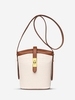 Stone Embossed Crossbody Bucket Bag