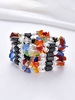 Stones Faux Pearl Magnetic Wrap Bracelet