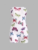 Strapless Butterfly Unitard Romper S White