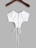 Strapless Zip Up Lace-up Midriff Flossing Napkin Top Xs White