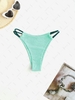 Strappy High Cut Bikini Bottom L Green