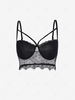 Strappy Lace Bralette Top L Black