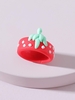 Strawberry Polymer Clay Ring