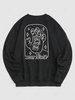 Streetwear Funny Hand Palm Pattern Graphic Sweatshirt 2xl Black