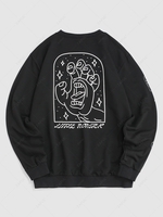 Streetwear Funny Hand Palm Pattern Graphic Sweatshirt 2xl Black