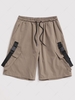 Streetwear Multi-Pocket Strap Drawstring Cargo Shorts 2xl Light khaki