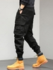 Streetwear Multi Pocket Techwear Jogger Cargo Pants S Black