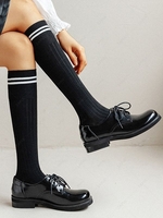 Striped Trim Over The Calf Socks
