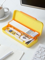 Students Large-capacity Double Layer Multifunctional Pencil Box