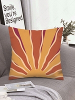 Sun Glow Pattern Short Plush Pillowcase